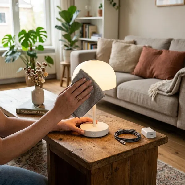 Hoe lang brandt een oplaadbare tafellamp