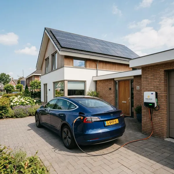 Opladen op zonne-energie thuis met zonnepanelen