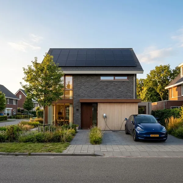 Elektrische auto opladen met zonne-energie