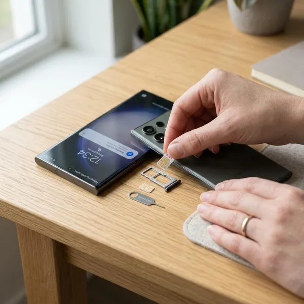 Waar het simkaartslot bij Samsung zit