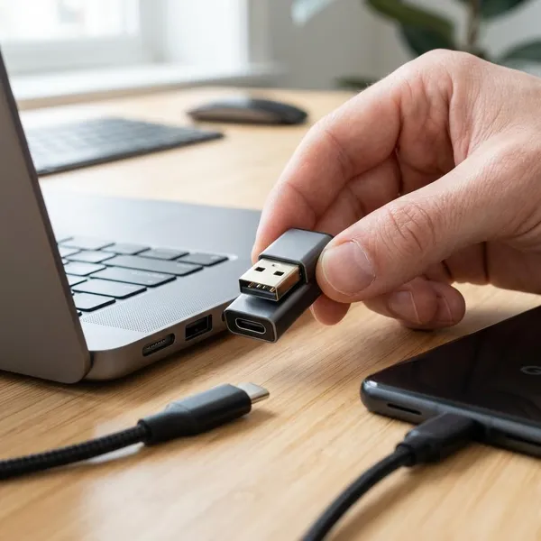 Adapter, kabel of hub kiezen